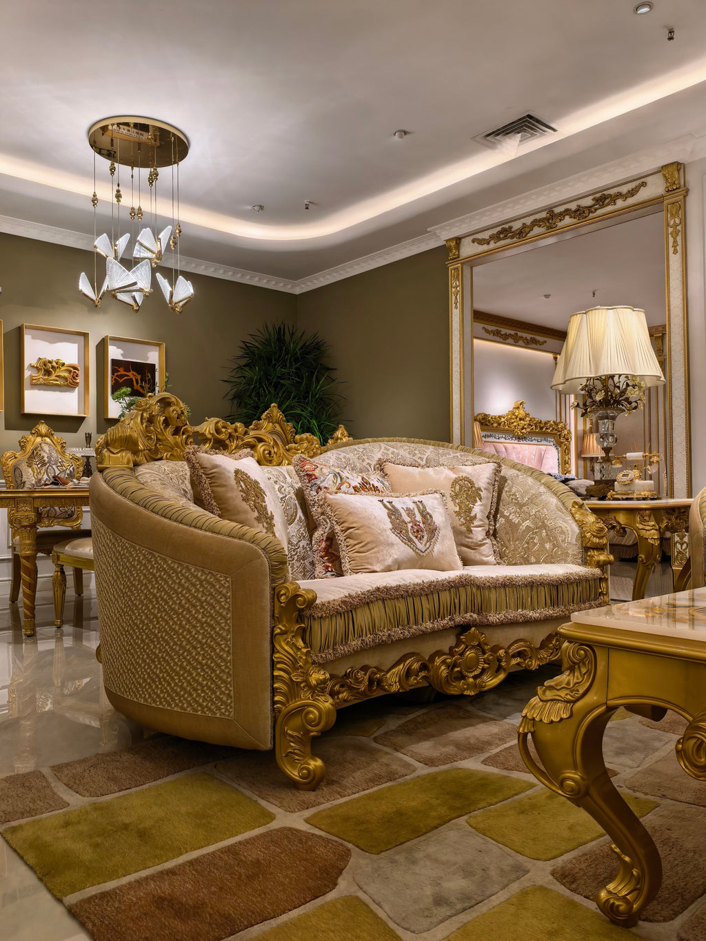 Beatrice French Imperial sofa additional detail view - GrandLiving Luxe