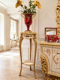 Estelle French Imperial plant stand, hand-carved European beechwood with traditional gold gilt finish - GrandLiving Luxe