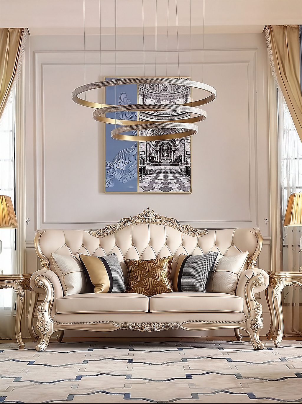 Serenité French Solid Wood Sofa - Pre order