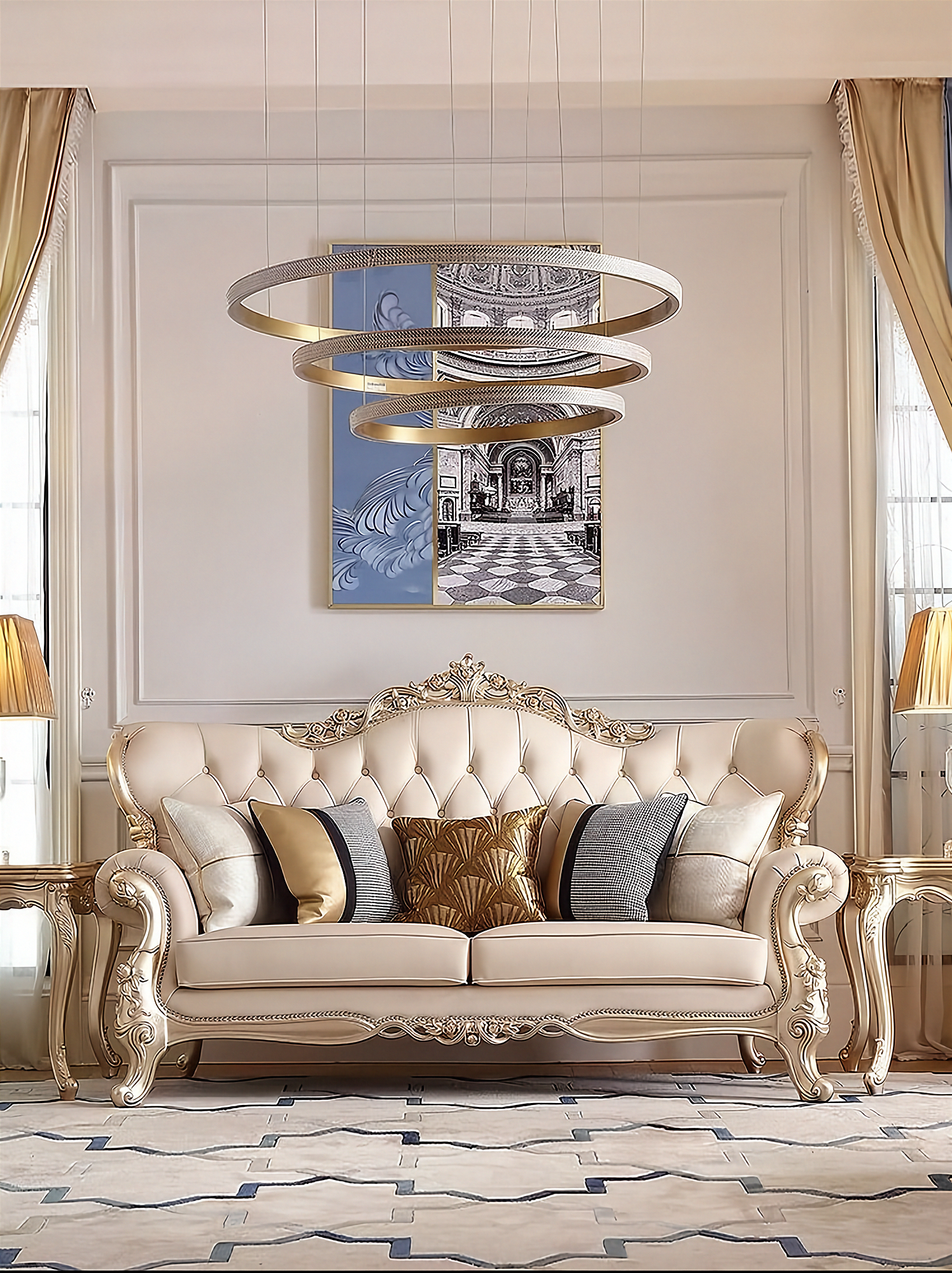 Serenité French Solid Wood Sofa - Pre order