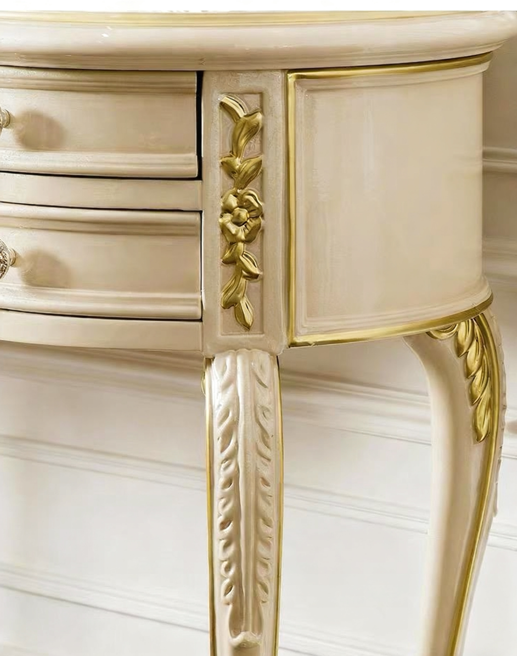 Royal Elegant French Vintage Dressing Table & Stool image 2