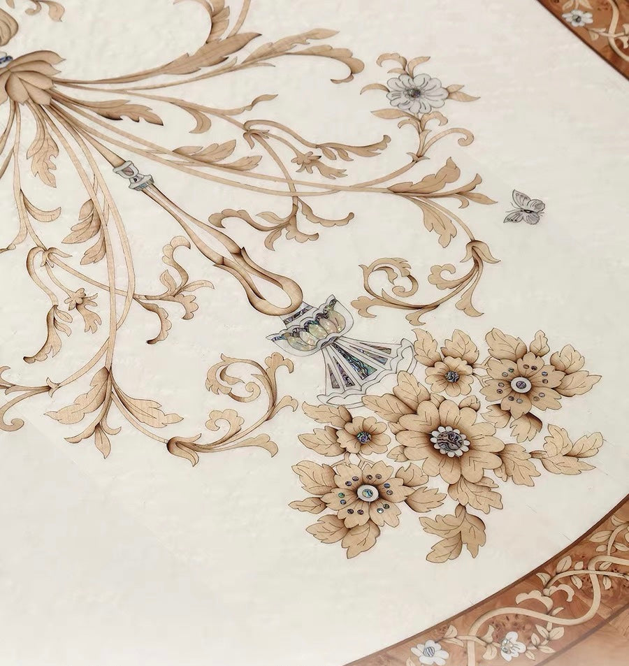 Ivory Bloom French Vintage Dining Table  image 2