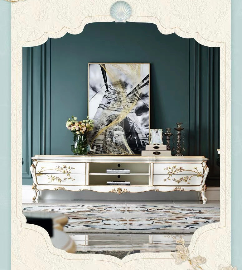 Ivory Luxe French Vintage TV Cabinet image 10