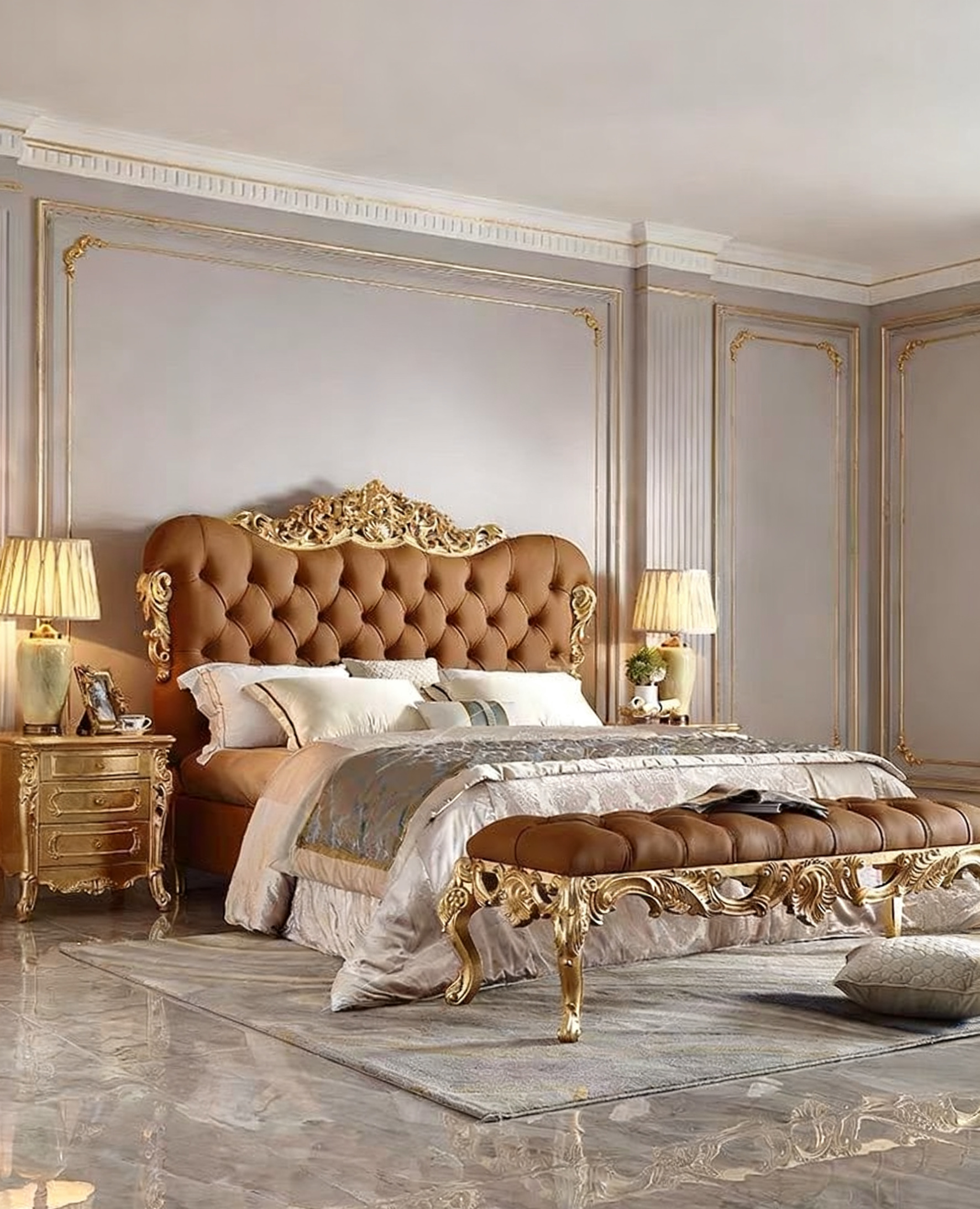 Royale French Ottoman Bench image 4