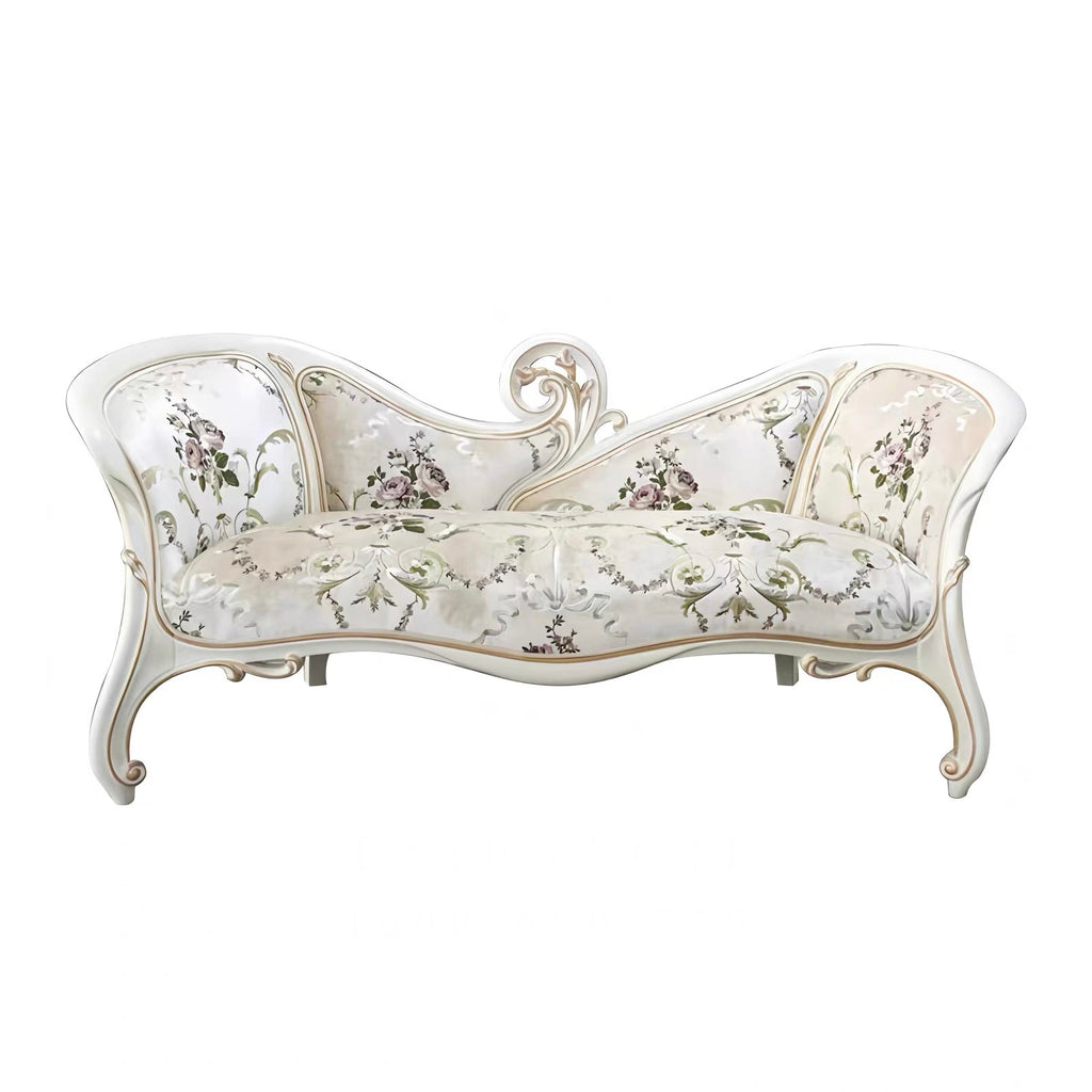Eternal Bloom French Vintage Ottoman Bench image 5