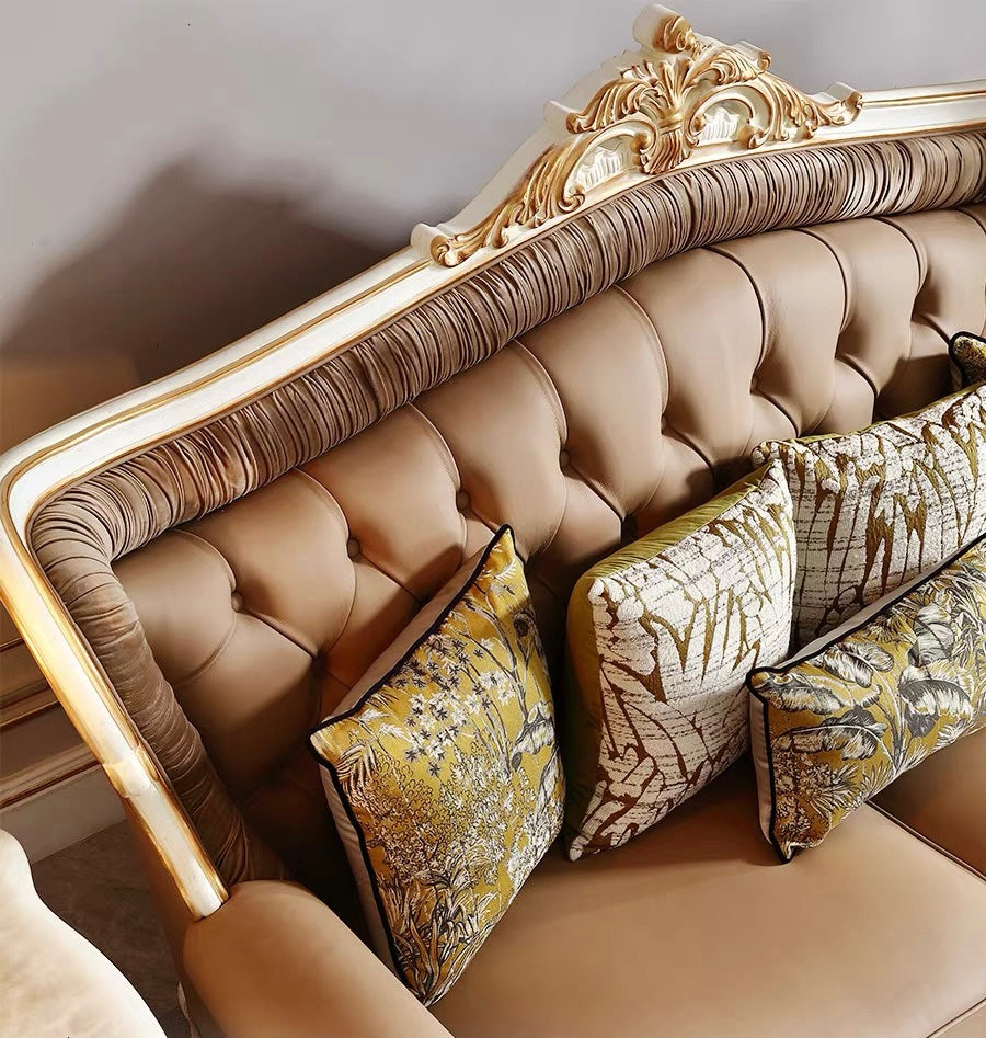 Regal Carved French Vintage Sofa image 2