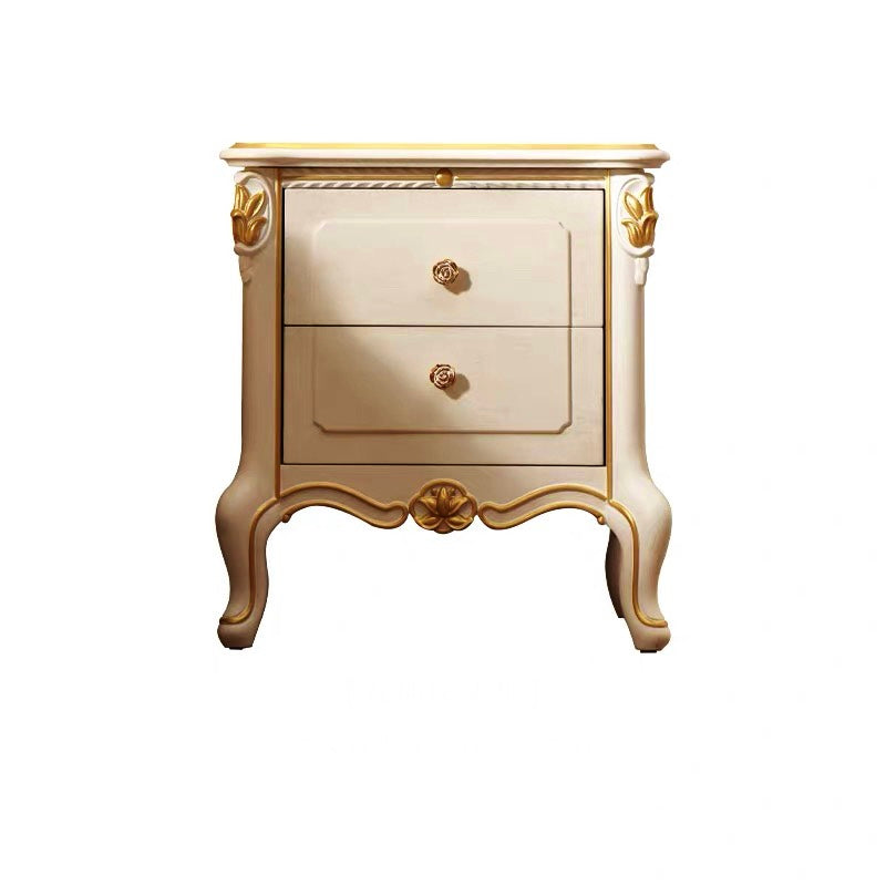 Luna White French Vintage Bedside Table image 7