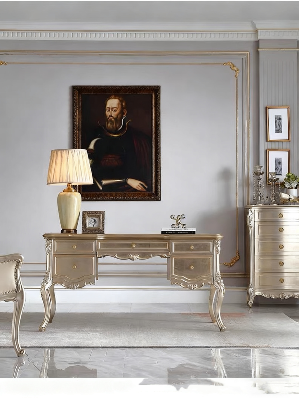Rose Moment French Office Desk & Chair  image 6