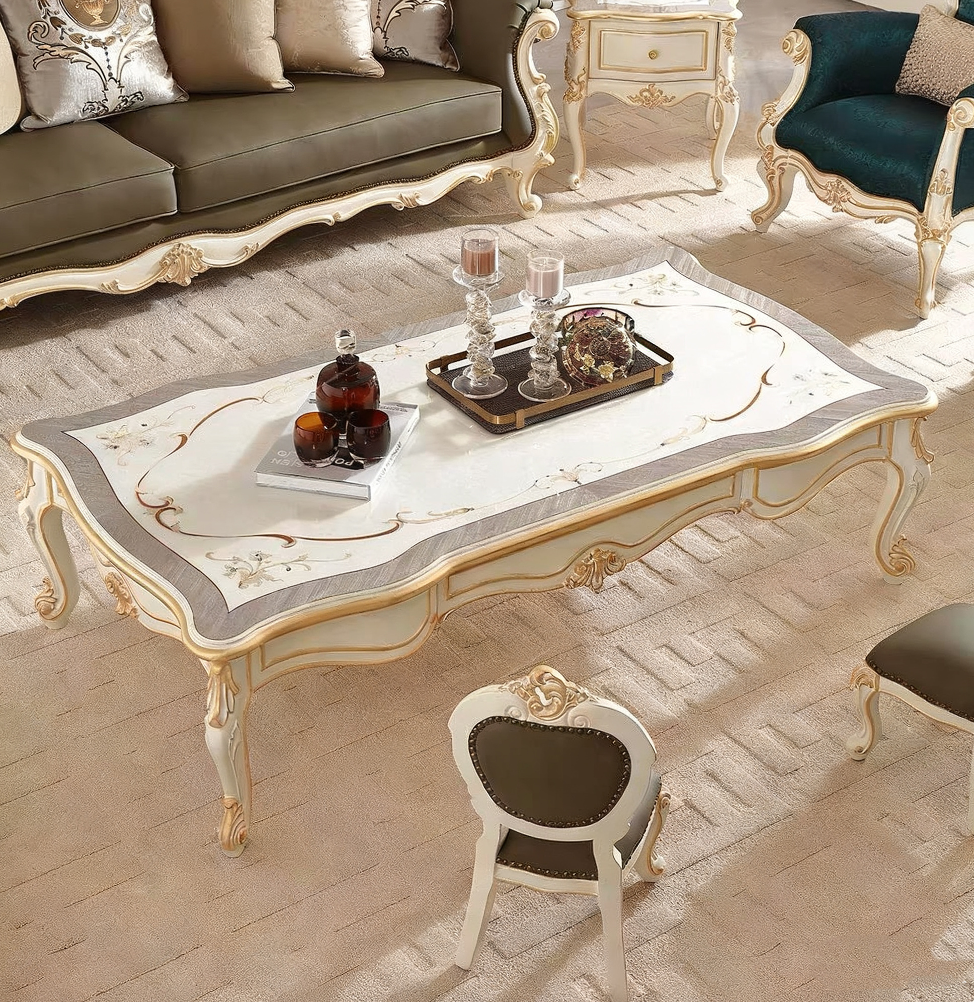 Pearl Whisper French Vintage Coffee Table image 0