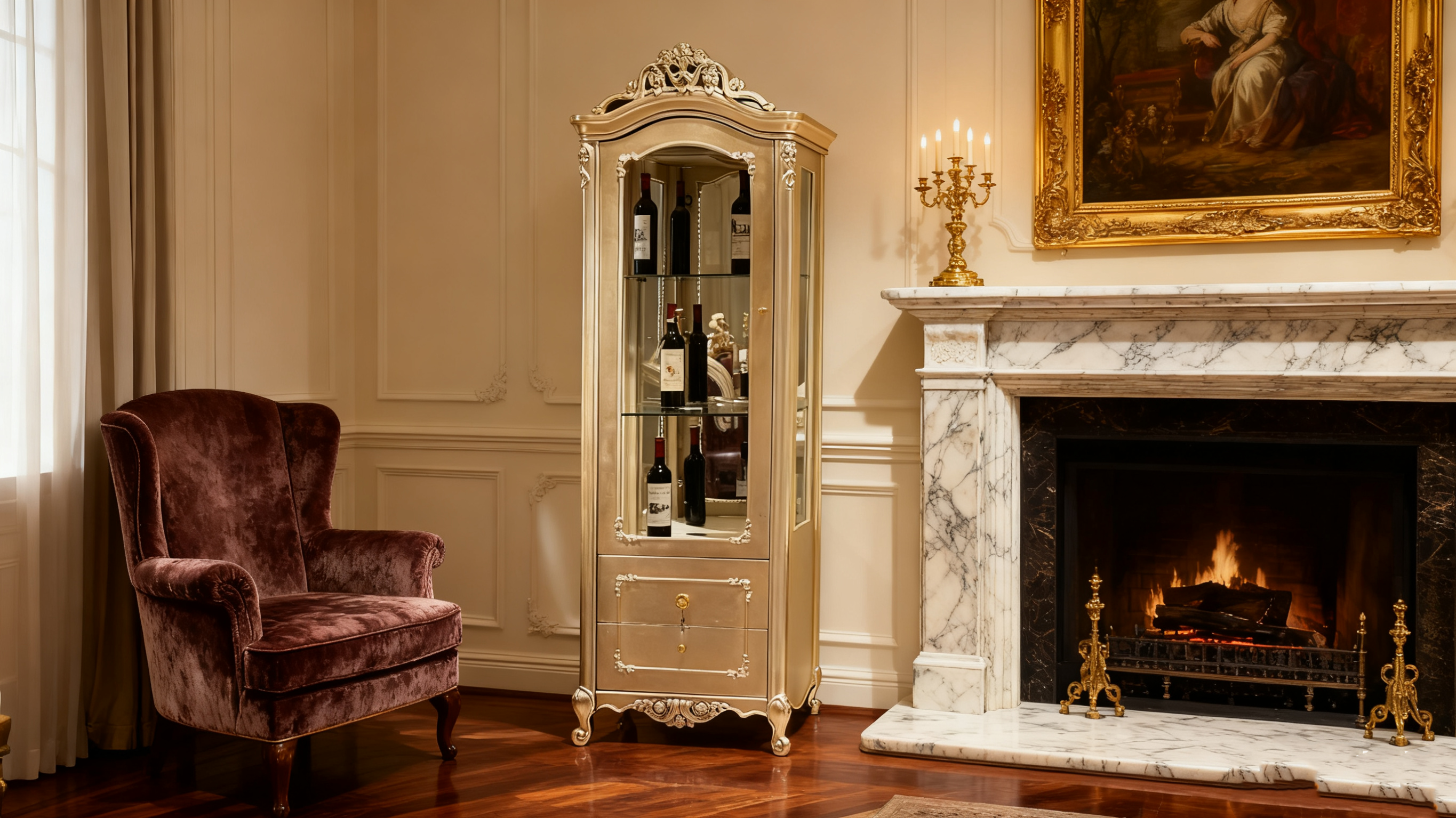 Avielle French Single Door Display Cabinet image 3