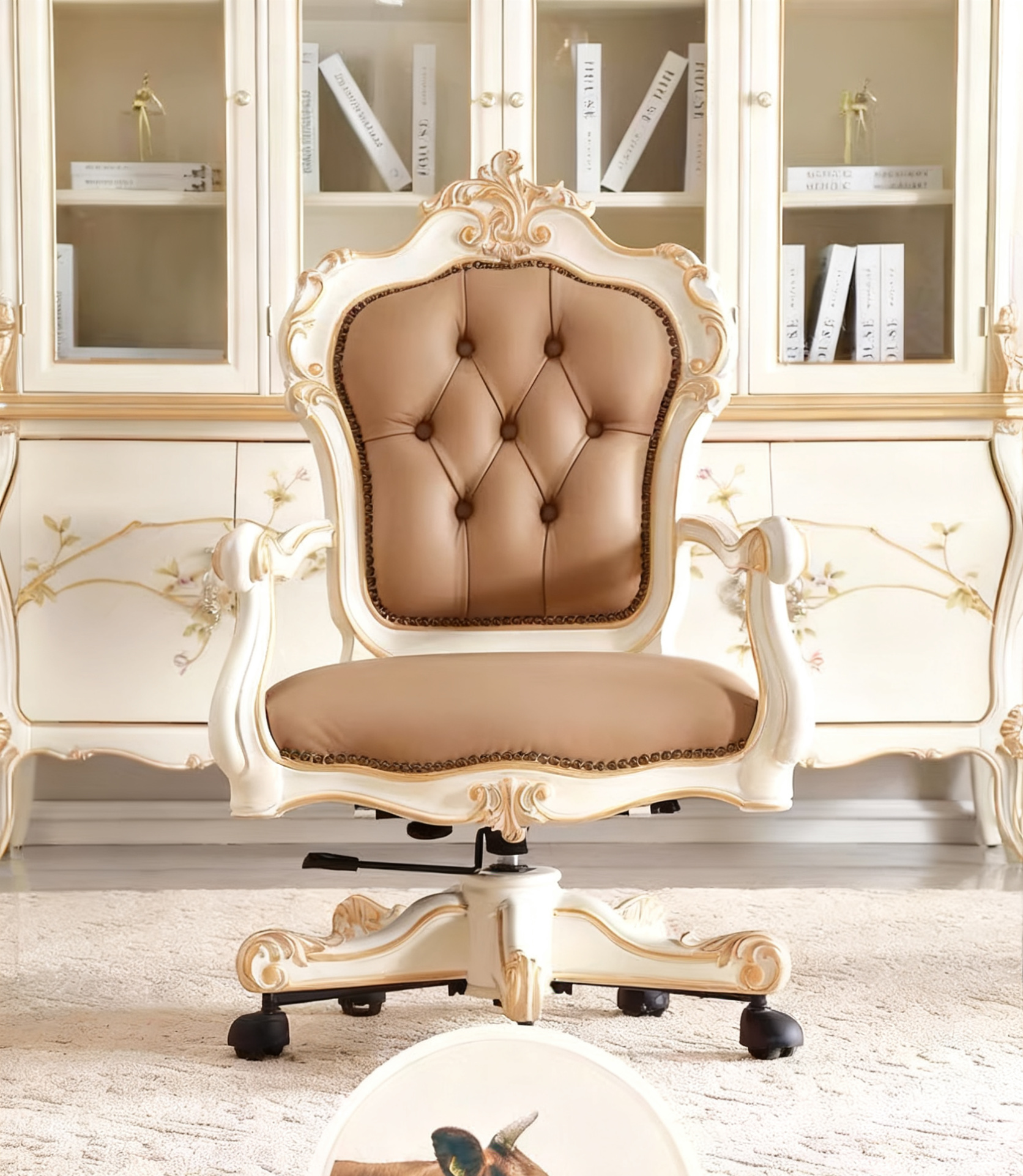 Ivory Luxe French Vintage Office Desk & Chair  image 11