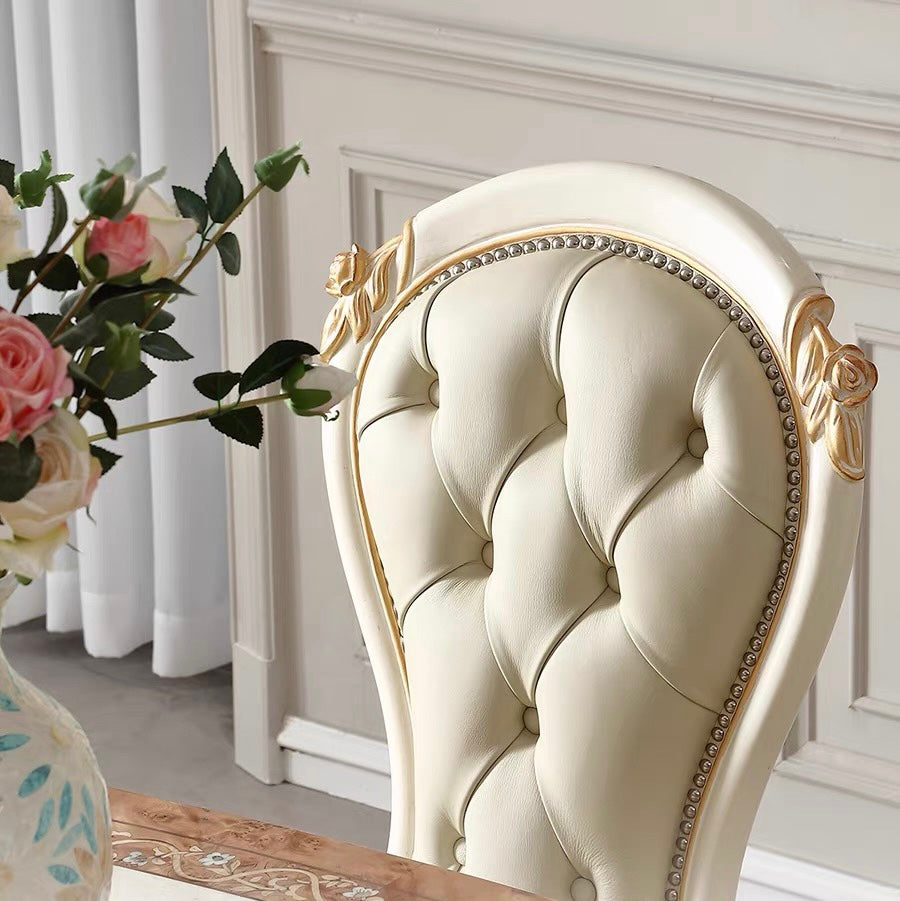 Ivory Bloom French Vintage Dining Chair image 1