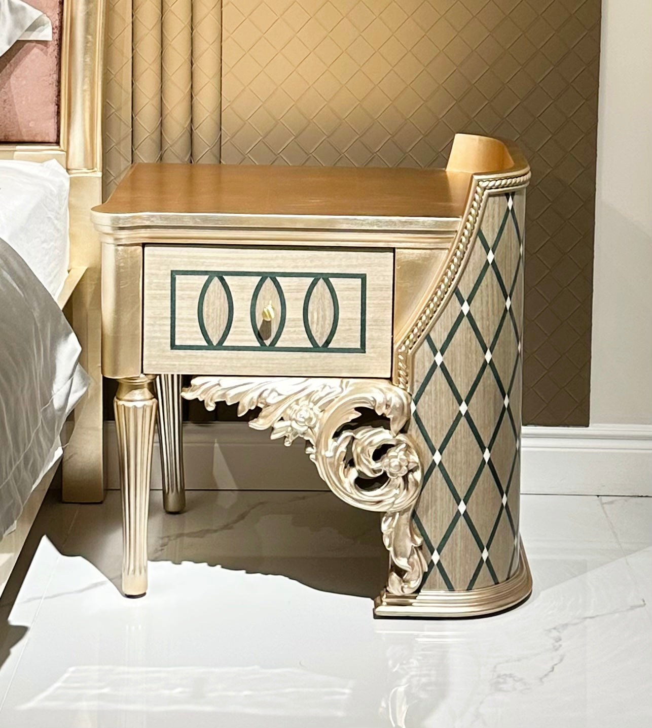 Rose Manor French Bedside Table  image 1