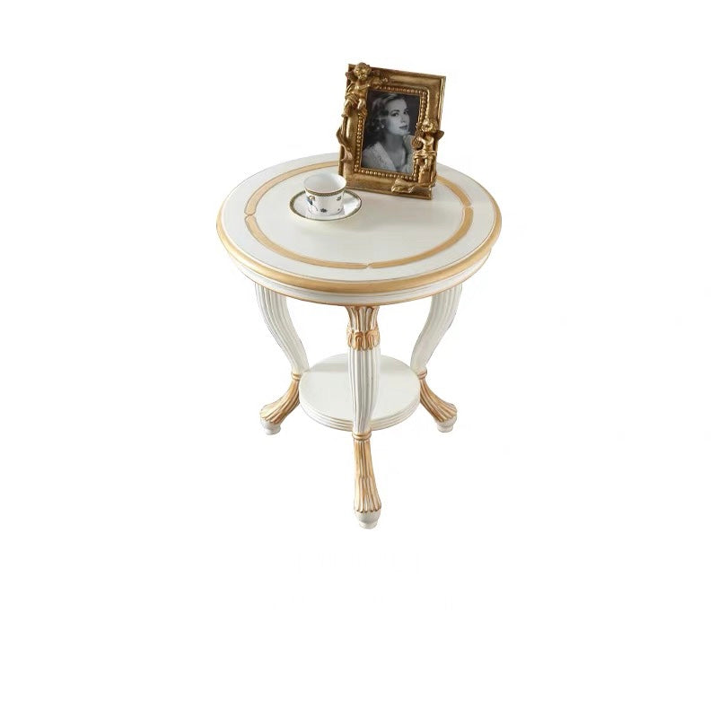 White Elegance French Vintage Side Table image 6