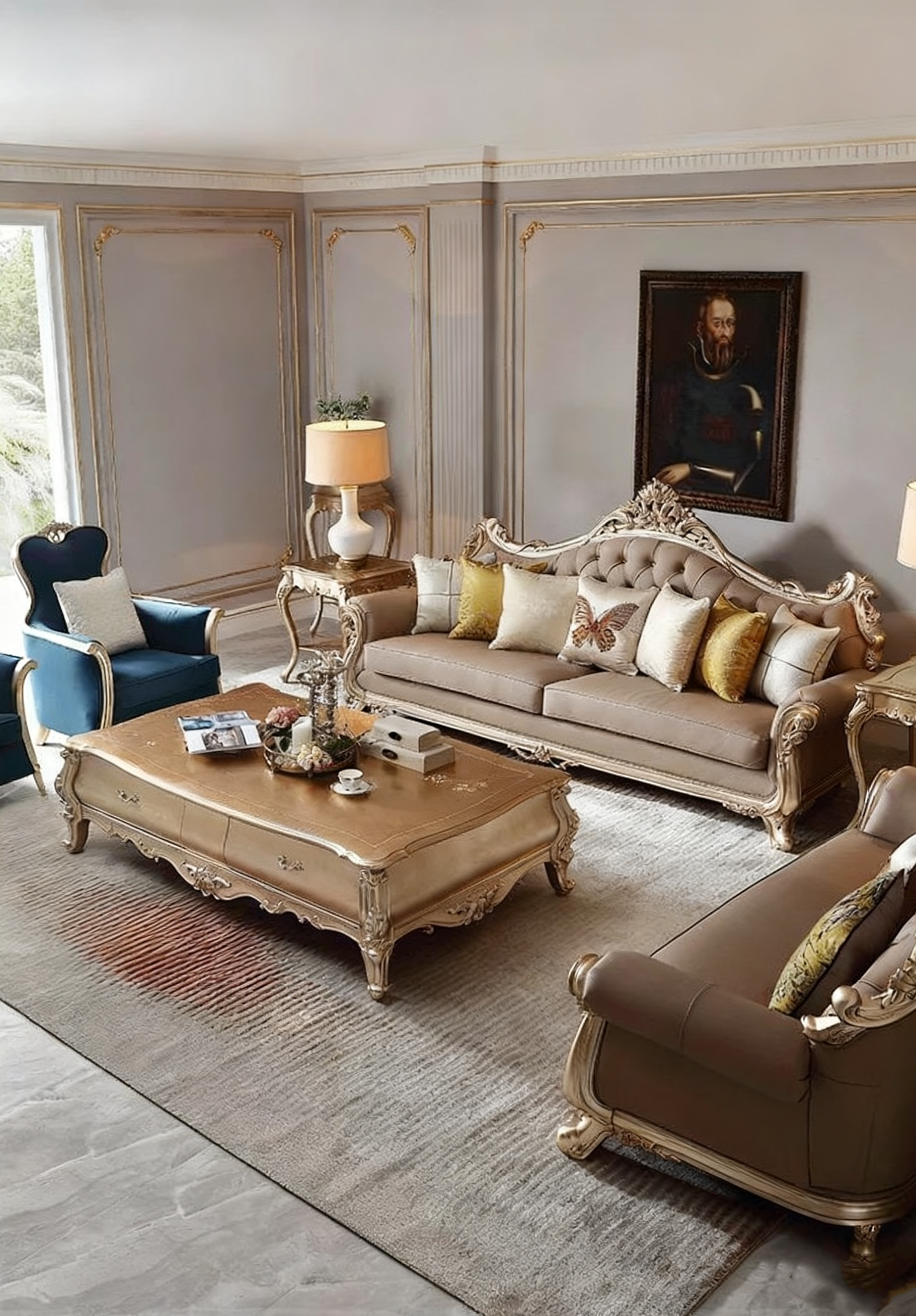 Royale French Solid Wood Sofa image 8