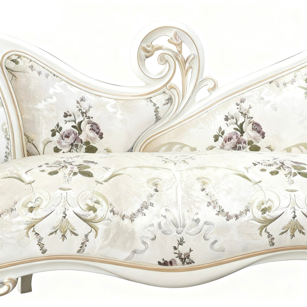 Eternal Bloom French Vintage Ottoman Bench image 4