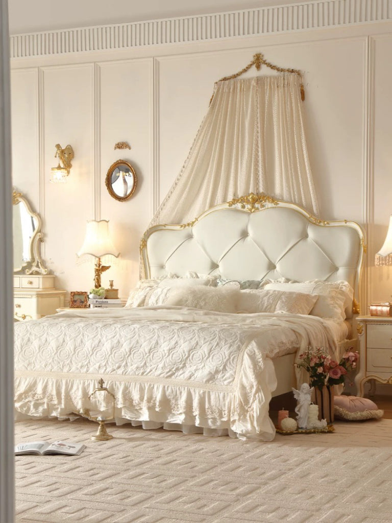 Luna White French Vintage King Bed image 1