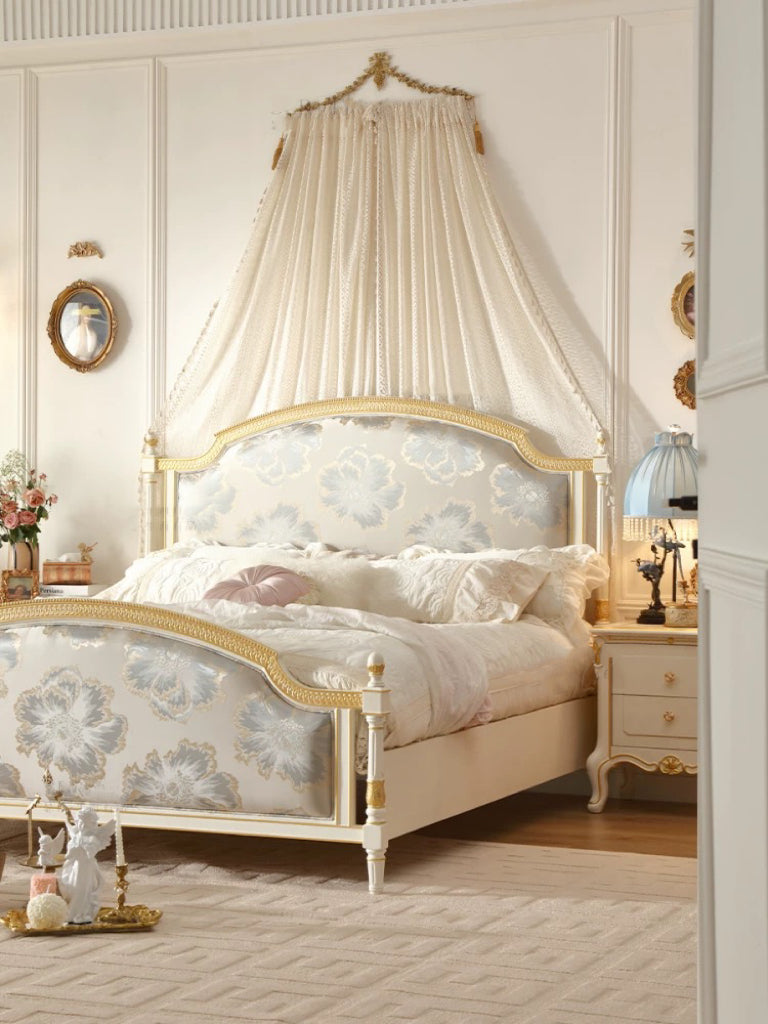Luna White French Vintage Bedside Table image 3