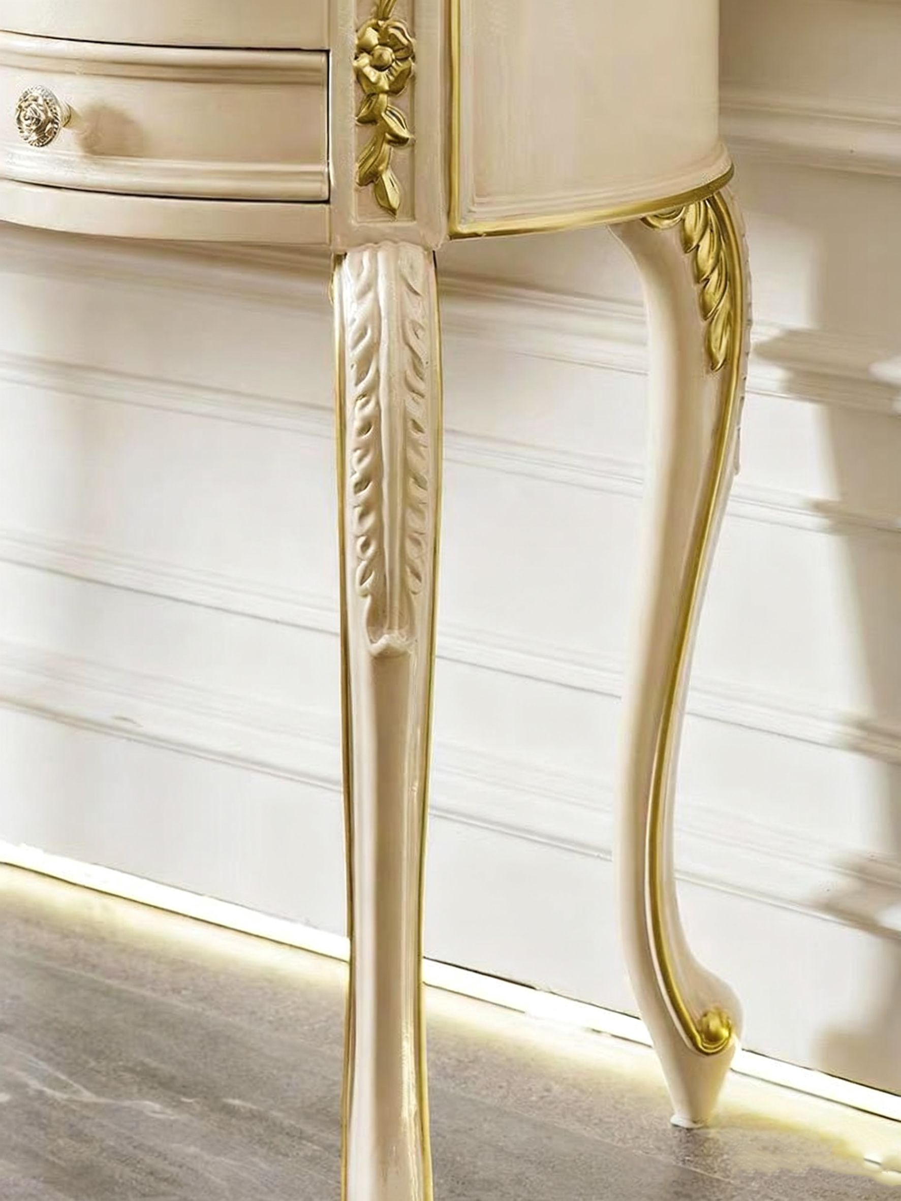 Royal Elegant French Vintage Dressing Table & Stool image 4