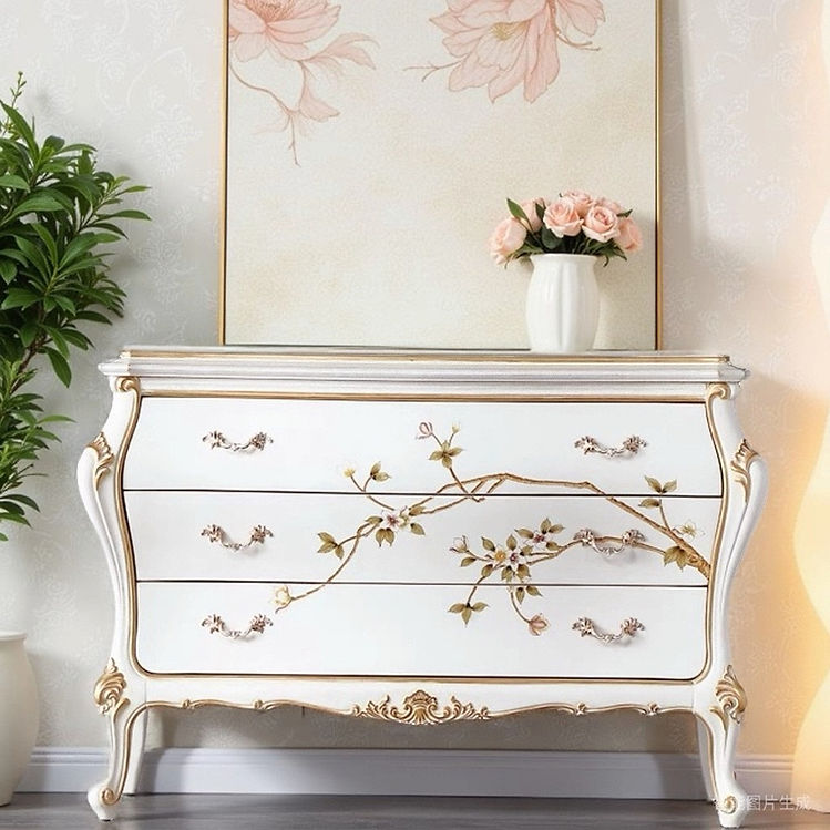 Ivory Luxe French Vintage Buffet Drawer Chest