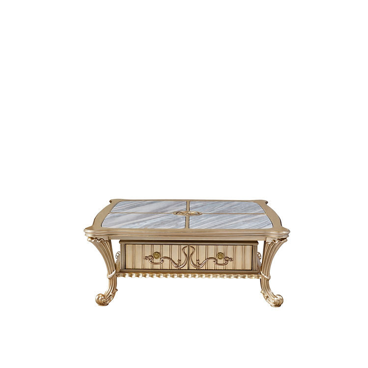 Solenne French Square Marble Coffee Table