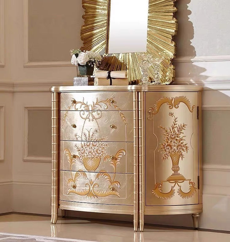 Royale French Console Table Drawer Chest
