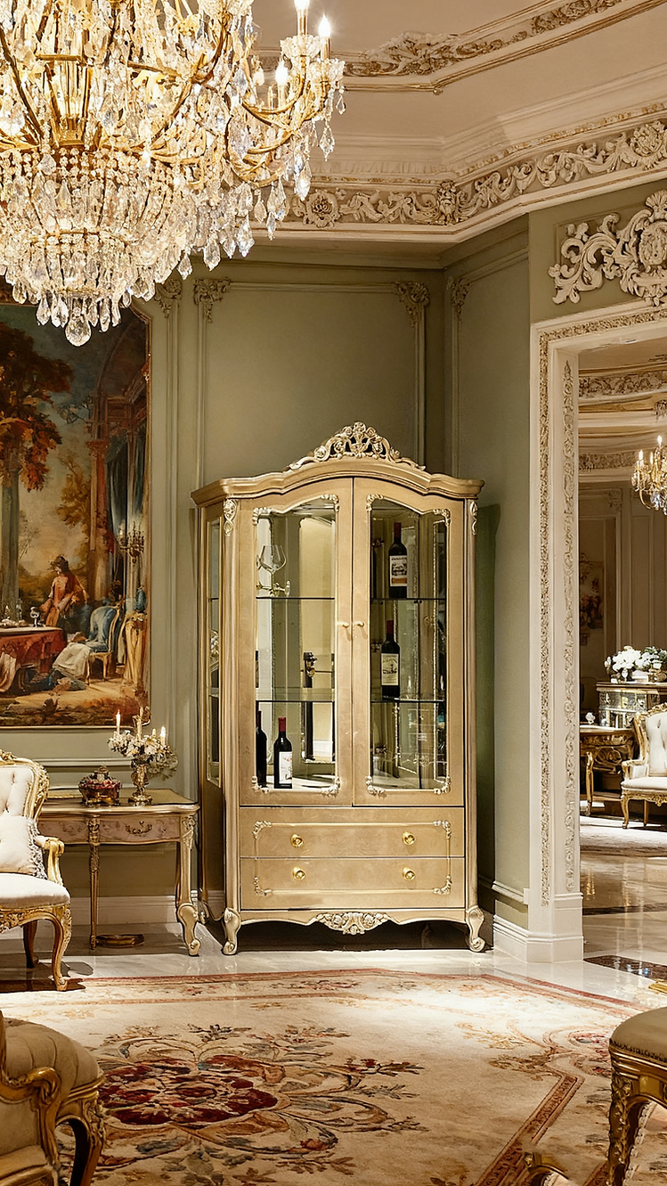 Avielle French Two Door Display Cabinet