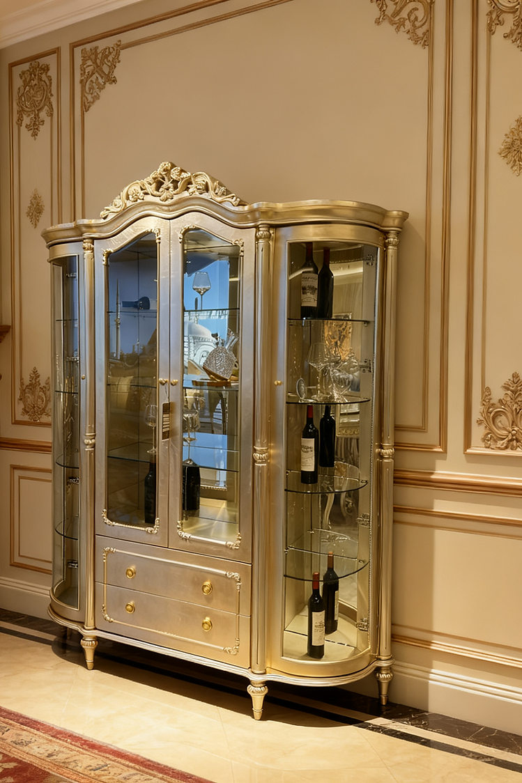 Royale Half Round French Display Cabinet