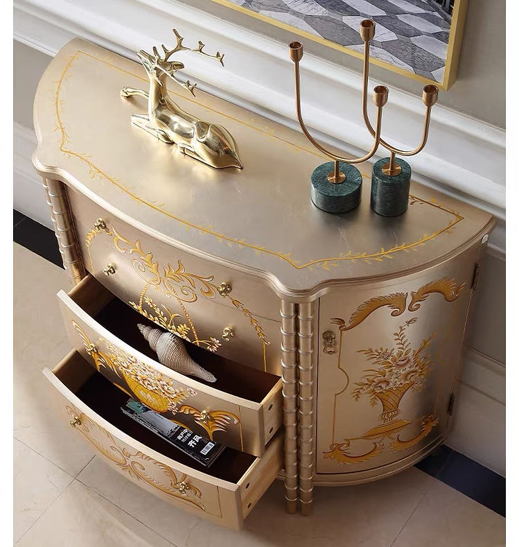 Royale French Console Table Drawer Chest