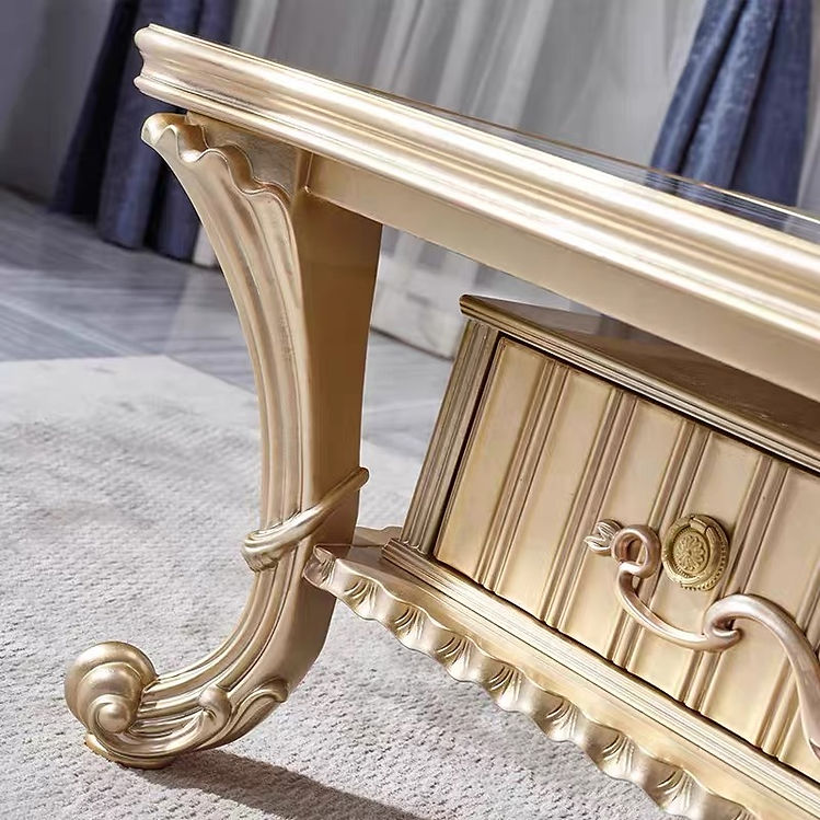 Solenne French Square Marble Coffee Table
