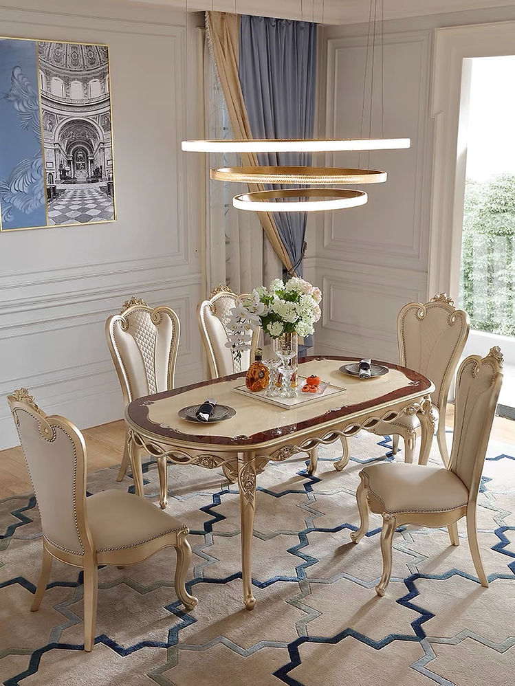 Shell Elegance French Dining Table