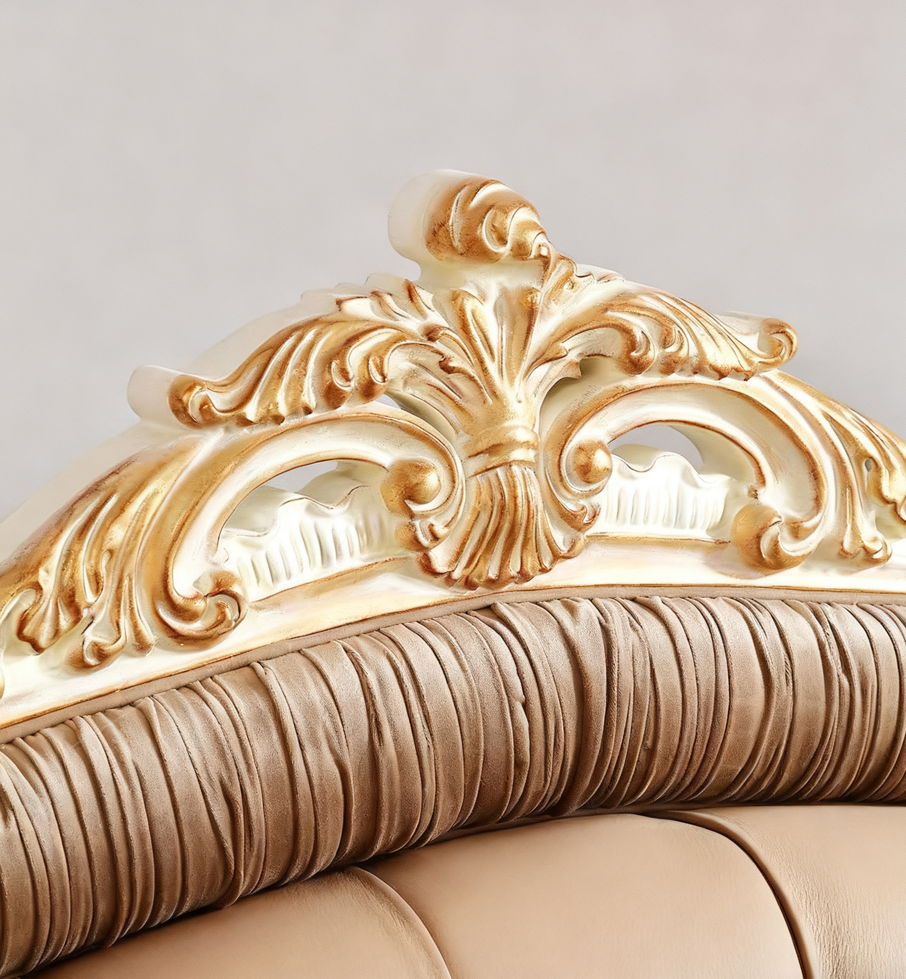 Regal Carved French Vintage Sofa image 3