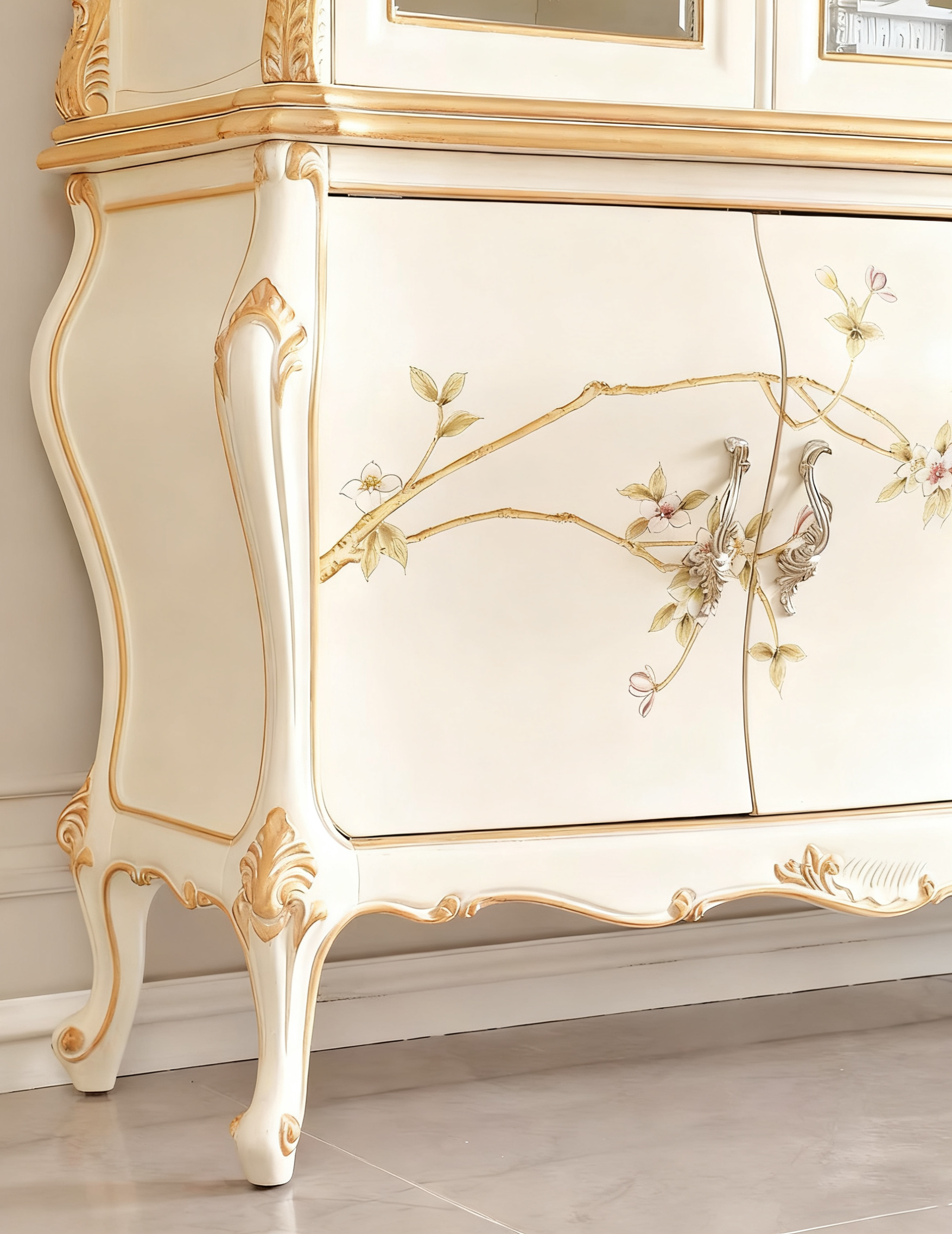 Ivory Luxe French Vintage Bookcase image 6