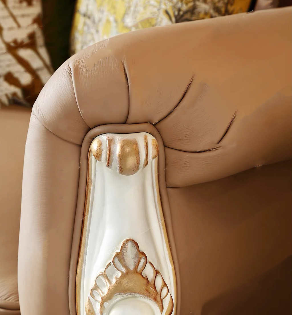 Regal Carved French Vintage Sofa image 8
