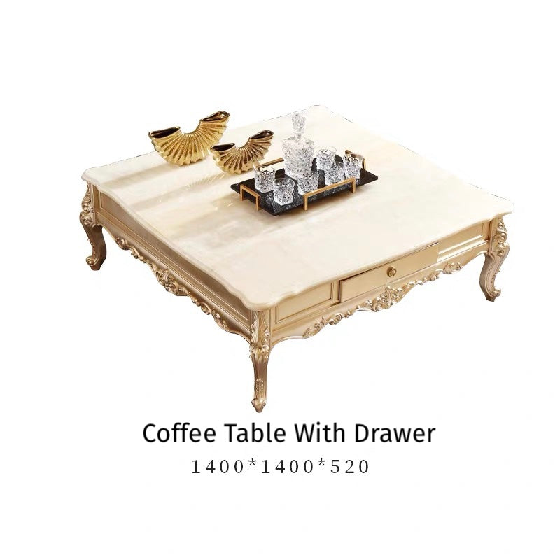 Marbelle French Square Marble Coffee Table image 7