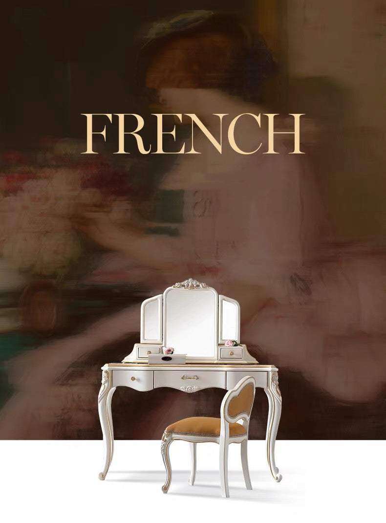 Luna White French Vintage Dressing Table image 6