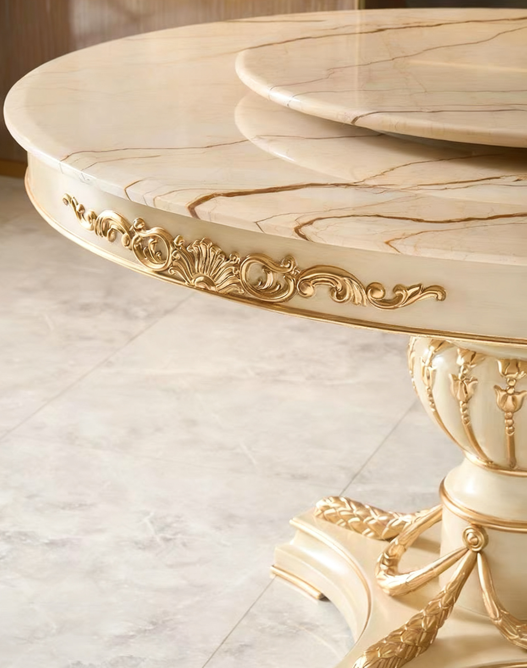Eden Carved French Dining Table image 4
